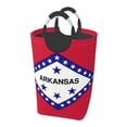 thumbnail image 1 of DouZhe 50L Rectangular Laundry Basket, America Usa Arkansas State Flag Prints Waterproof Foldable Laundry Hamper with Aluminum Handles, 1 of 6