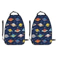 thumbnail image 2 of Kdxio Planets and Stars Print 2 Pack Car Kick Mat Seat Cover Back Protector Mat with Pockets for Organizer Backseat Protector and Storage Anti Kick Pad for Vehicles, 2 of 9