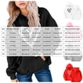 thumbnail image 3 of OYXSER Kids Girls Heart Graphic Hooded Sweatshirt Long Sleeve Pullover Top with Front Pocket Casual School Wear, Black 4-5Y, 3 of 5