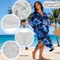 thumbnail image 4 of XYZCANDO Kaftan Dresses for Women Plus Size Batwing Sleeve Caftans Long Bathing Suit Cover Up Maxi Beach Dress Plus Size Swimsuit Coverup Loungewear Blue Tie Dye Resort Wear, 4 of 7