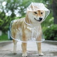 thumbnail image 2 of Chubasquero transparente para perros y cachorros, chaqueta impermeable con capucha para mascotas, ropa de PVC suave para perros pequeños, poncho de lluvia para cachorros, 2 of 5