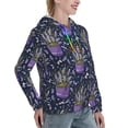 thumbnail image 6 of Uemuo Lavender Flowers Pattern Women's Hoodie with Eye-catching Drawstrings- Casual Pullover Hoodie with Kangaroo Pocket, Stylish Hooded Sweatshirt-Large, 6 of 7