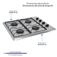thumbnail image 4 of Parrilla de Gas Empotrable Garell 4 quemadores Acero Inoxidable Encendido manual, 4 of 7