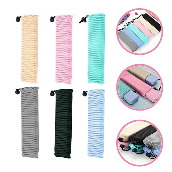 GAXIRE Travel Accessories for Men 6-Piece Mesh Bag Organizer Set Portable Storage for Toiletries and Small Items