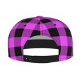 thumbnail image 2 of Hirioo Purple Black Buffalo Plaid for Baseball Cap Men Cap Flat Brim for Men Women Teens Adjustable Baseball Cap, 2 of 7