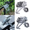 thumbnail image 2 of SIEYIO Motorcycle Phone Holder Handlebar Mounted Cellphone Cradles Shockproof Stand Holder for Scooter Bike 360 Degree Rotating, 2 of 12