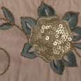 thumbnail image 3 of Vickerman 4" x 5 Yards Spruce Cord with Sequin Embroidered Dupion Ribbon, 3 of 4