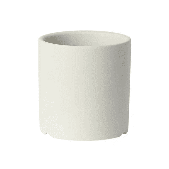 Laposso Terracotta Planter with Saucer 6.5 Inch, Breathable Flower Pot with Drainage for Indoor Plants Succulents,White