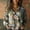 Camouflage, variant on Winter Clothing For Women Long Sleeve Fashion Button Down Shirt Exquisite Hemp Striped V-Neck Wrinkle Resistant Gray S-5Xl
