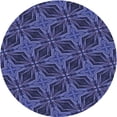 thumbnail image 1 of Ahgly Company Tapis d'Intérieur Lavable en Machine Carré Bleu Transitionnel, 3 Pieds Carré, 1 of 7