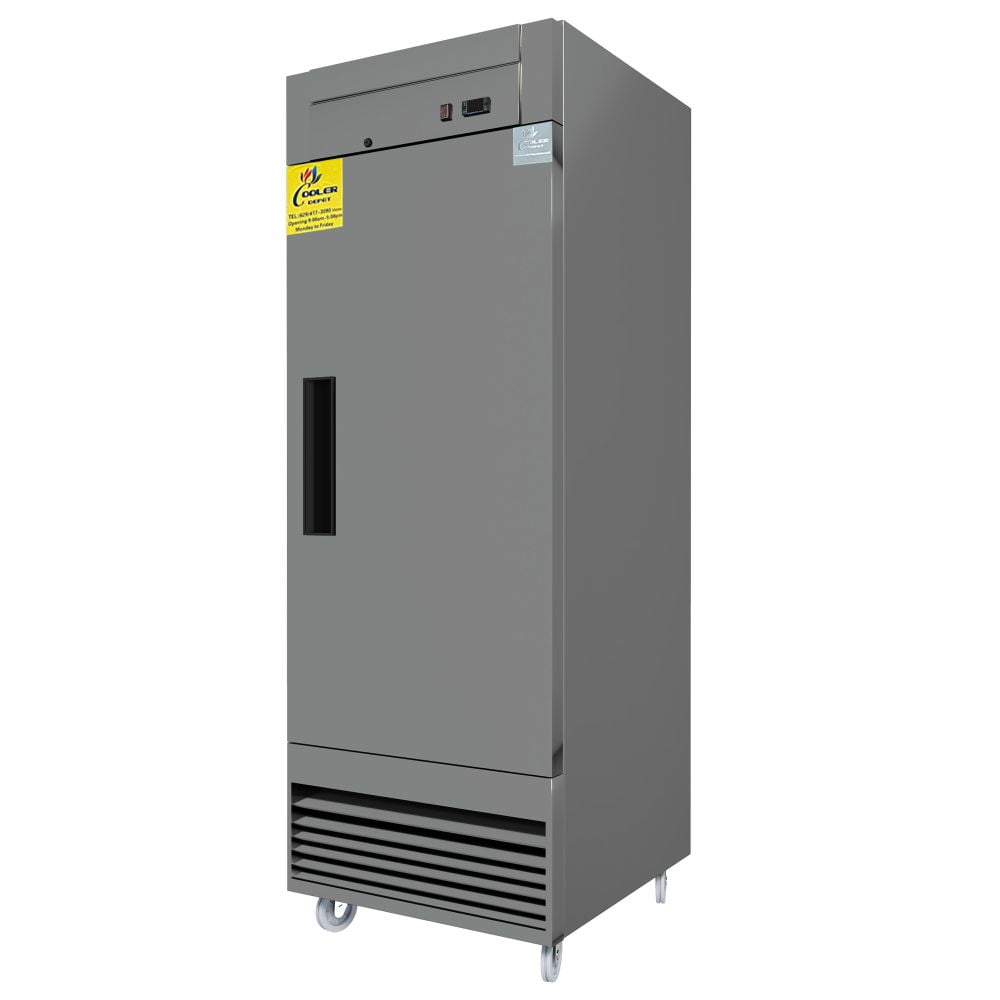 NSF commercial stainless-steel reach in refrigerator Frigorifico Commercial WC28RM single swing door Cooler Depot C28R