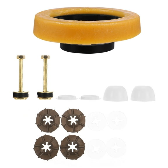 Zehuanyu Toilet Wax Ring Toilets Bidet Sealing Ring Flexible Screws 13.1X13.1CM Khaki