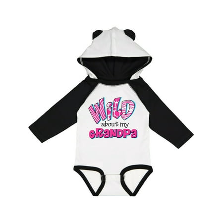 

Inktastic Wild About Grandpa Gift Baby Girl Long Sleeve Bodysuit