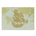 thumbnail image 1 of Nautical Cutting Board, Double Exposure Vintage Graphic with Old World Map a Nostalgic Sailboat Compass Concept, Decorative Tempered Glass Cutting and Serving Board, Small Size, Beige, by Ambesonne, 1 of 1
