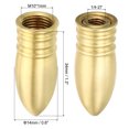 thumbnail image 2 of Uxcell 1.3" Altura Remates de Lámpara de Latón Tapa Perilla 4 Conjunto Soporte de Tornillo de Lámpara Tapped 1/4-27 Decoraciones de Pantalla de Lámpara de Mesa y Piso, 2 of 6