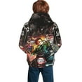 thumbnail image 2 of Demon Slayer Kids Pullover Hoodies 3d Print Hooded Sweatshirt With Packet For Boys Girls, 2 of 8