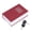 Red, variant on Riousery Safe Box Simulation Book Shape Secret Diversion Storage Case Key Lock Money Saving Box for Bedroom Office, Blue, 7.48 inches / 19 cm
