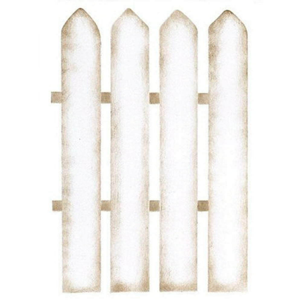 Four Posts Picket Fence Wall Stencil E109 by Designer Stencils