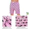 thumbnail image 5 of Men Swim Trunks Mesh Liner Quick Dry Swim Shorts Bathing Suit Swimsuit Summer Beach Shorts Pink L, 5 of 7