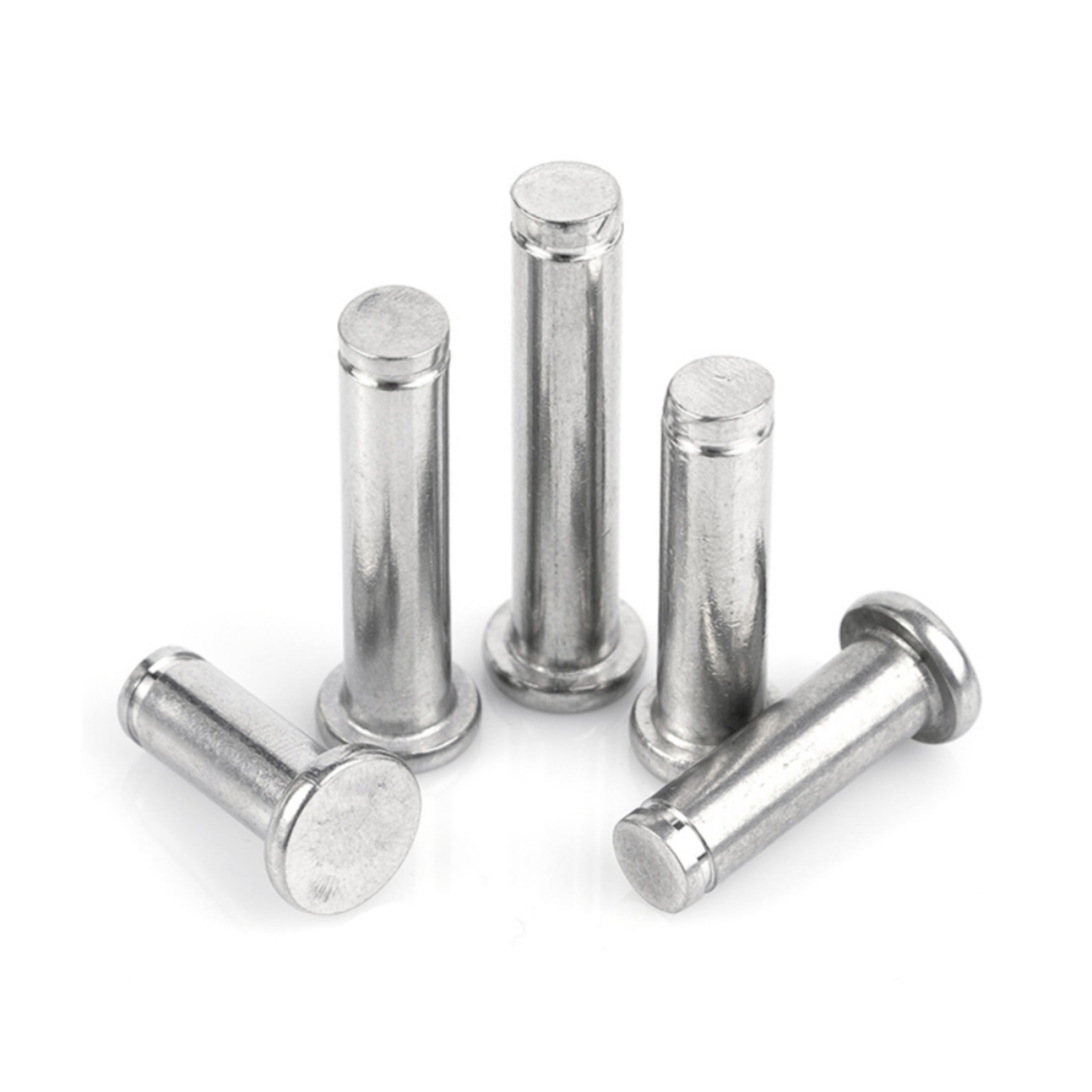 (5 pieces ) 304 Stainless Steel Stuck Cylindrical Positioning Screw Set M6x50mm.
