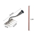 thumbnail image 3 of Iron Weeding Rake 5/6/7/8 Teeth Carbon Steel Garden Weeder Rakes, Iron Rake for Yard Lawn and Garden, Garden Tools for Weedings 5 teeth&Glove, 3 of 5