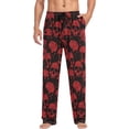thumbnail image 4 of Red Skulls Pajama Pants Mens Lounge Pants Super Soft Men Pajama Bottoms, 4 of 7