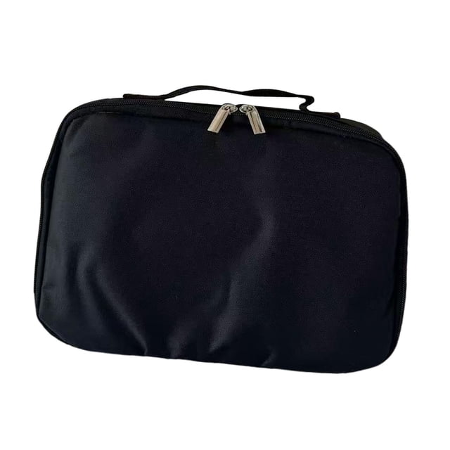 Organizador de Gafas Estuche de Exhibición para Anteojos Bolsa Portátil Compartimentos Adaptables Forro Protector Material de Poliéster Adecuado para Negro