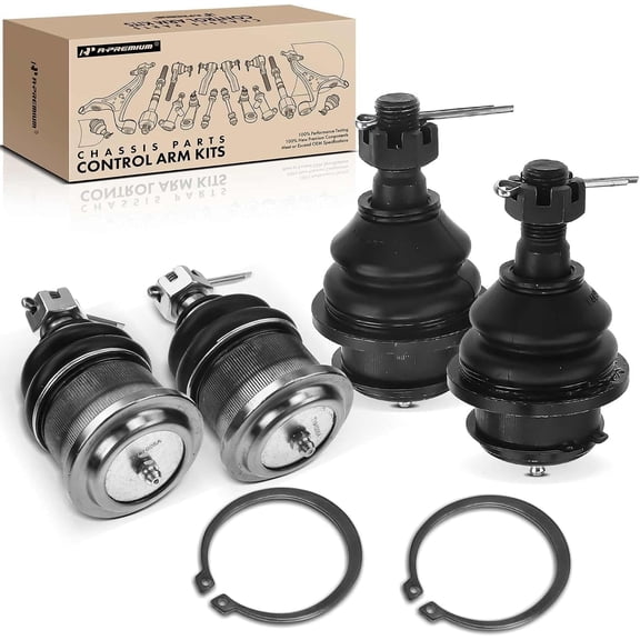 A-Premium 4Pcs Front Upper Lower Ball Joints Compatible with Ford F-150 97-03 F-250 97-99 F-150 Heritage 04 Expedition 97-02 Lincoln Navigator 98-02 Blackwood 02
