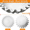 thumbnail image 4 of Fluted Ruffle Decorative Bowl Resin Scallop Fruit Bowl Key Bowl for Entryway Table Bowl for Coffee Dining Console Table, 4 of 6
