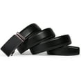 thumbnail image 5 of Sendefn Men's Leather Belt Automatic Ratchet Buckle Slide Belt for Dress Casual Trim to Fit with Gift Box(B-black-22,28'' to 46'' WAIST ADJUSTABLE), 5 of 7
