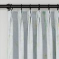 thumbnail image 3 of TWOPAGES 26"x96" Polyester Linen Drape Pinch Pleated Light Filtering Floral Print Curtain for Kitchen, 1 Panel, Green Lily, 3 of 6