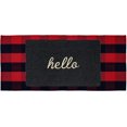 thumbnail image 1 of Buffalo Plaid Rug Black Red Cotton Checkered Doormat with Hello Mat, Plaid Area Rug Entry Way Porch Mat, 1 of 1