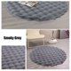 thumbnail image 4 of Alfombra Redonda de Terciopelo Color Crema de 50 Cm | Alfombra Suave de Fibra de Poliéster | Cojín Antideslizante para Sofá | Beige, Gris, Blanco, Caqui y Verde | para Sala de Estar, Dormitorio, Baño, 4 of 6