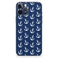 thumbnail image 2 of DesignSkinz Navy and White Micro Anchors Full-Body Skin Decal Wrap Cover for iPhone 14 Plus, 2 of 9