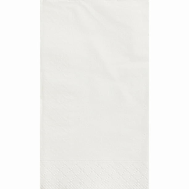 Paper Guest Napkins, 7.75 x 4.5 in, White, 20ct - Walmart.com - Walmart.com