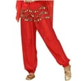thumbnail image 1 of Sequin Pants Belly Dance Performance Dance Pants With Waist Chain Chiffon Highlight Pants, 1 of 3
