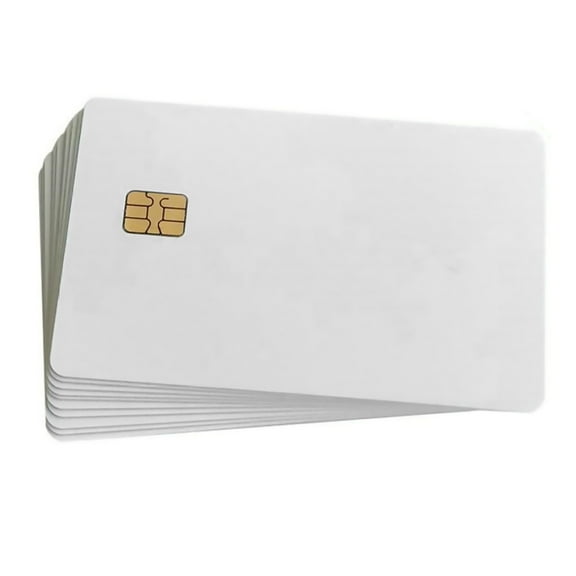 50Pcs SLE4442 White PVC Cards High Security Chips, Waterproof, Anti-Scratch, for Applications