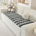 thumbnail image 1 of QIPOPIQ Fuzzy Rabbit Plush Sofa Cover Thick Soft Fur Sectional Couch Cover Furry Fluffy Cushion Cover Non-Slip Sofa Slipcovers Vertical Stripe Furniture Protector, 1 of 6