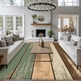 thumbnail image 3 of 8'x10' Area Rugs, Green Brown Farmhouse Indoor Outdoor Area Rug for Living Room Bedroom, Vintage Wooden Washable Bathroom Rugs Kitchen Floor Carpet Mats Home Decor Aesthetic, 3 of 8