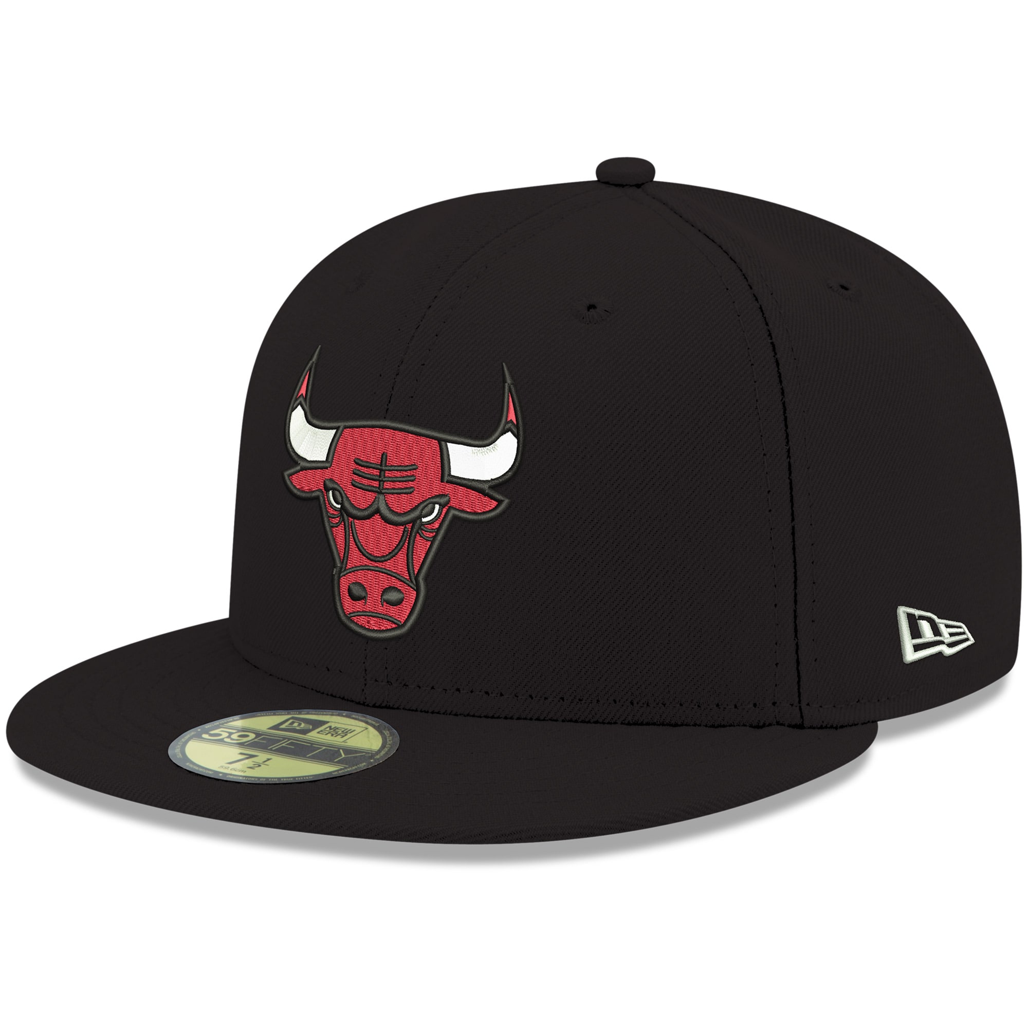 New Era Chicago Bulls New Era Official Team Color 59fifty Fitted Hat Black Walmart Com Walmart Com