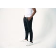 thumbnail image 3 of RiverBlue Men's Black Fleece Jogger Sweatpants with Zipper Pockets, Elastic Hemmed Cuff Bottoms and Rope Cord Drawstring,, 3 of 8