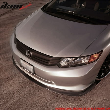 Mach 1 Chin Spoiler - Fits 12 Only Honda Civic Sedan CS2 Style Front Bumper Lip Splitter Chin Spoiler