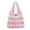 Pink, variant on Heart‑Pattern Knit Tote Bag, Soft Knitted Underarm Shoulder Handbag