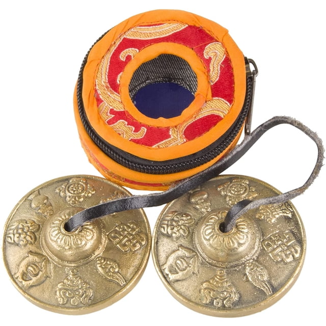 Campana táctil de cobre puro: patrón auspicioso de ocho tesoros + juego de campana táctil