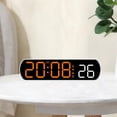 thumbnail image 4 of Reloj digital, despertador de escritorio, portátil, pantalla de 12/24 horas, reloj electrónico, despertador digital para niños, adultos y adolescentes Naranja, 4 of 8