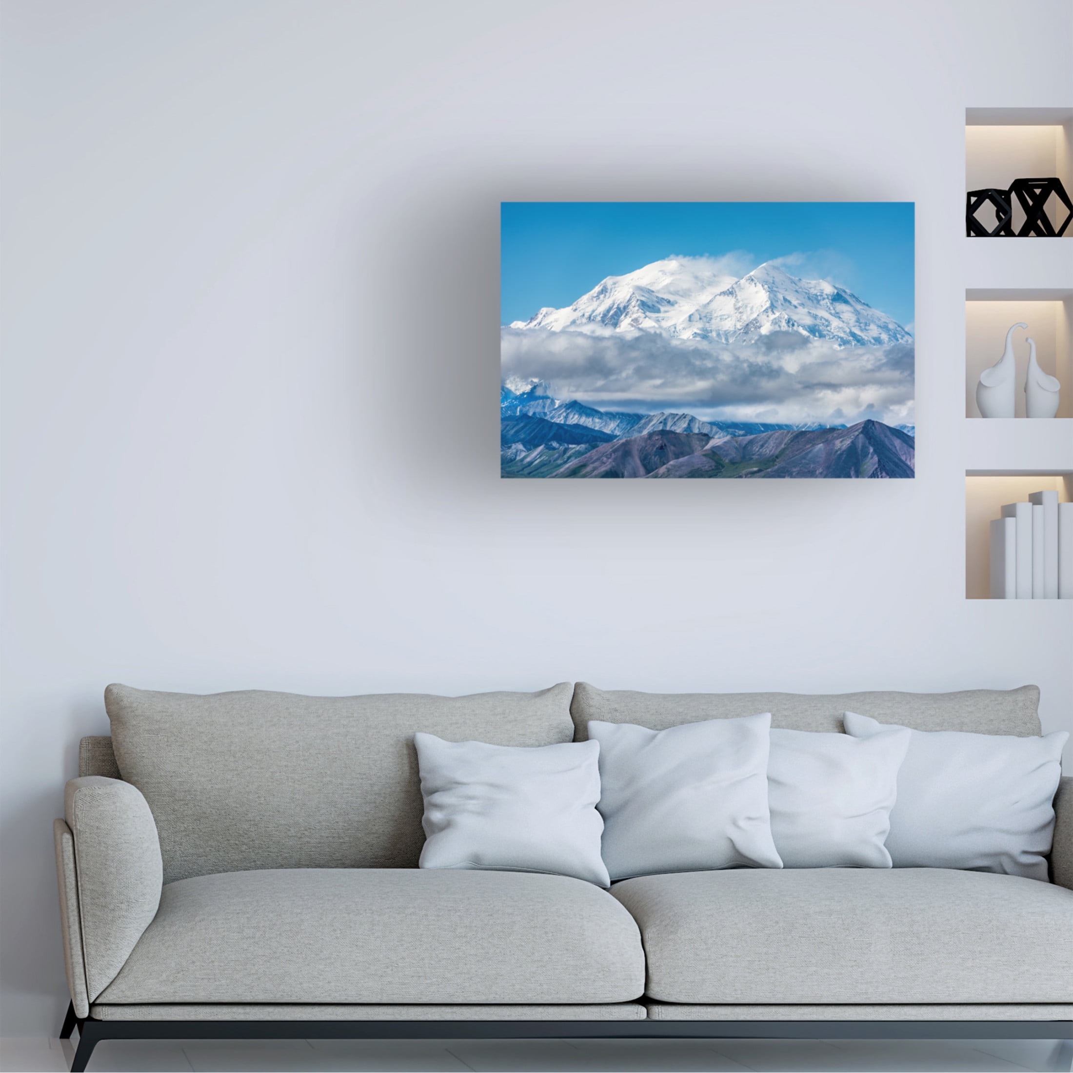 Canvas Wall Art - Jeffrey C. Sink 'The Departing Storm' Wall Art for Living Room, Bedroom, or Office Décor by Trademark Fine Art - 47 x 30 Inches