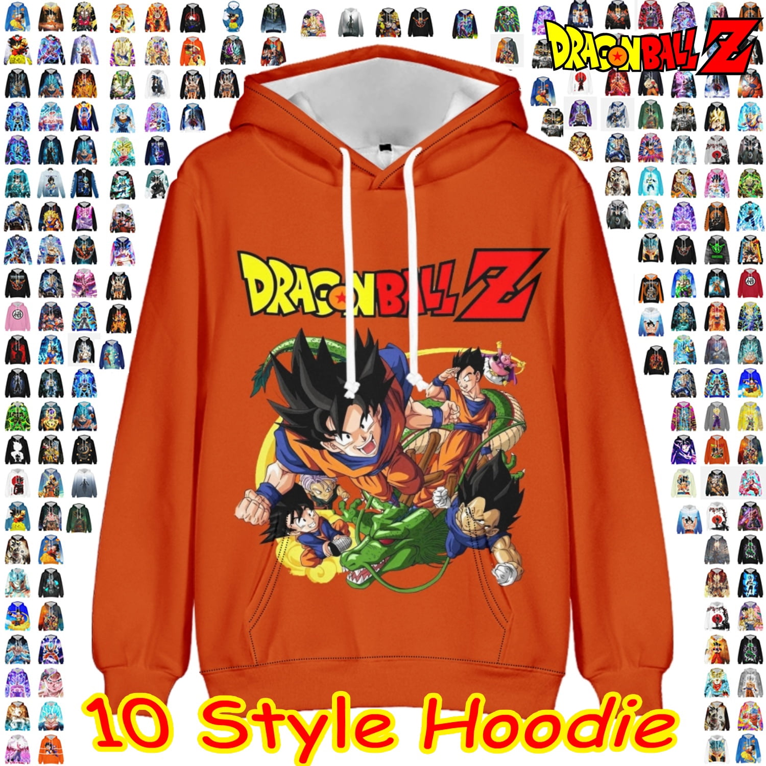 Dragon Ball Son Goku Casual Printed Hoodies Sweaters Unisex
