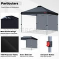 thumbnail image 3 of MASTERCANOPY 8 x 8ft Pop-up Canopy Tent with 1 Sidewall, Black, 3 of 7