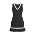 thumbnail image 4 of Bixock Summer Dresses for Women,Women's Casual Dresses V Neck Solid Color Sleeveless Tank Dresses High Waist A Line Vacation for Women with Pockets T-shirt Sundresses, 4 of 6