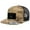 Tropical Camo/Green, variant on Multicam Trucker Flat Bill Snapback Hat by Pull Patch Alpine White Camo/White